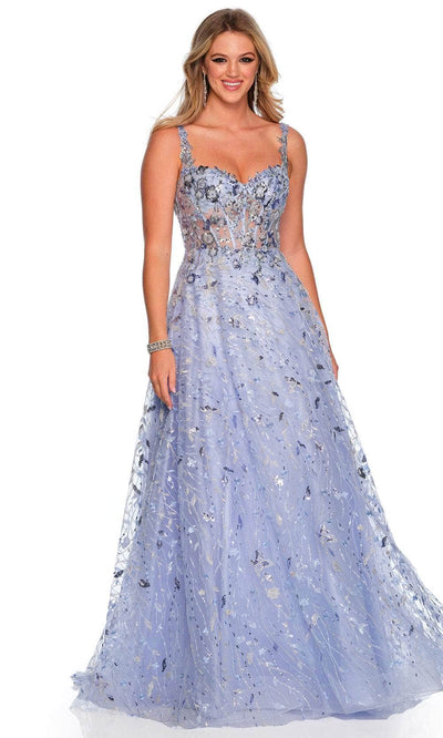 Dave & Johnny 11502 - Sweetheart Neck Sleeveless Ballgown Special Occasion Dress 00 /  Blue