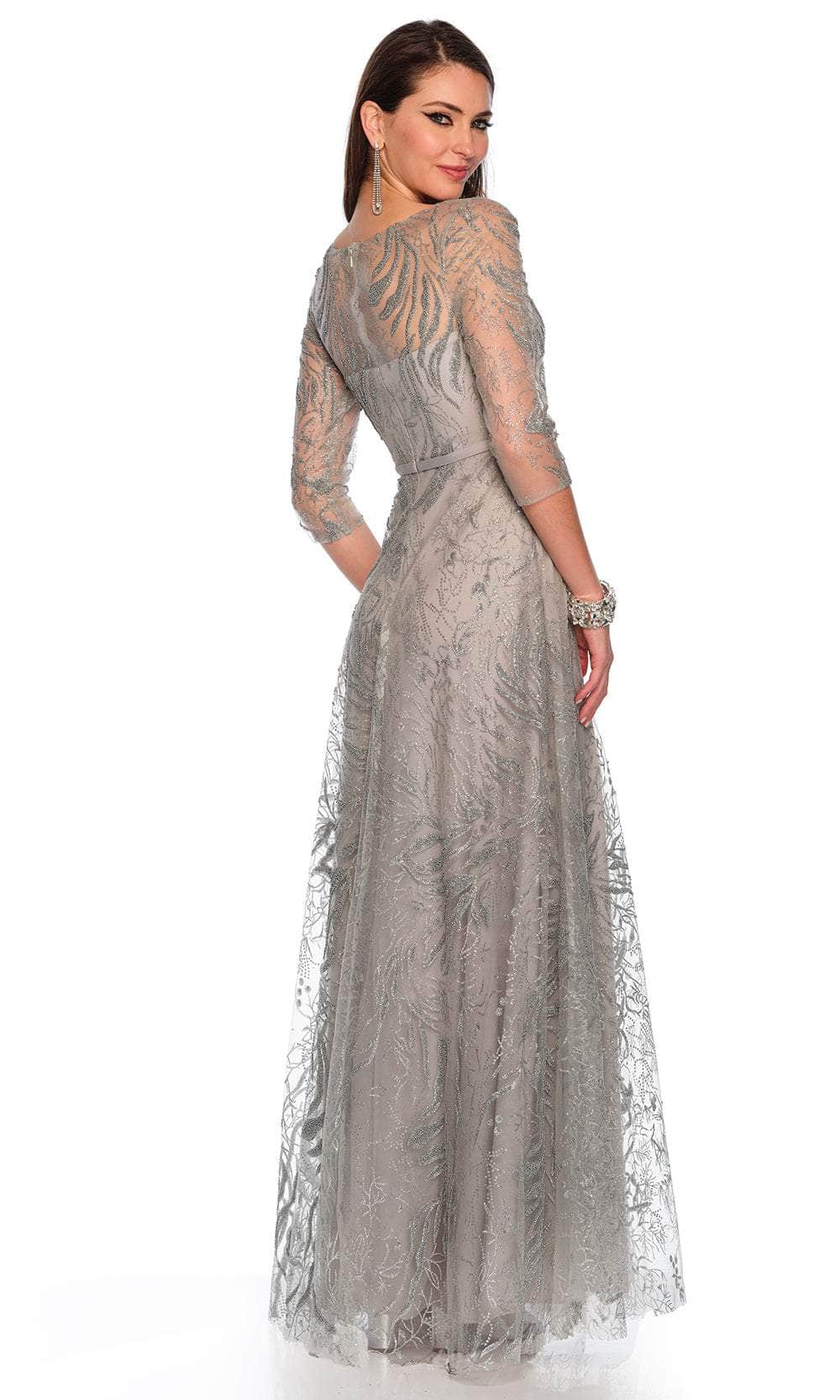 Dave & Johnny 11606 - Long Sleeve Glitter Gown Special Occasion Dress