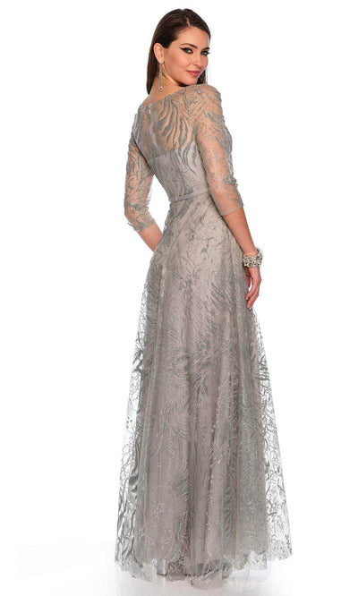 Dave & Johnny 11606 - Long Sleeve Glitter Gown Special Occasion Dress
