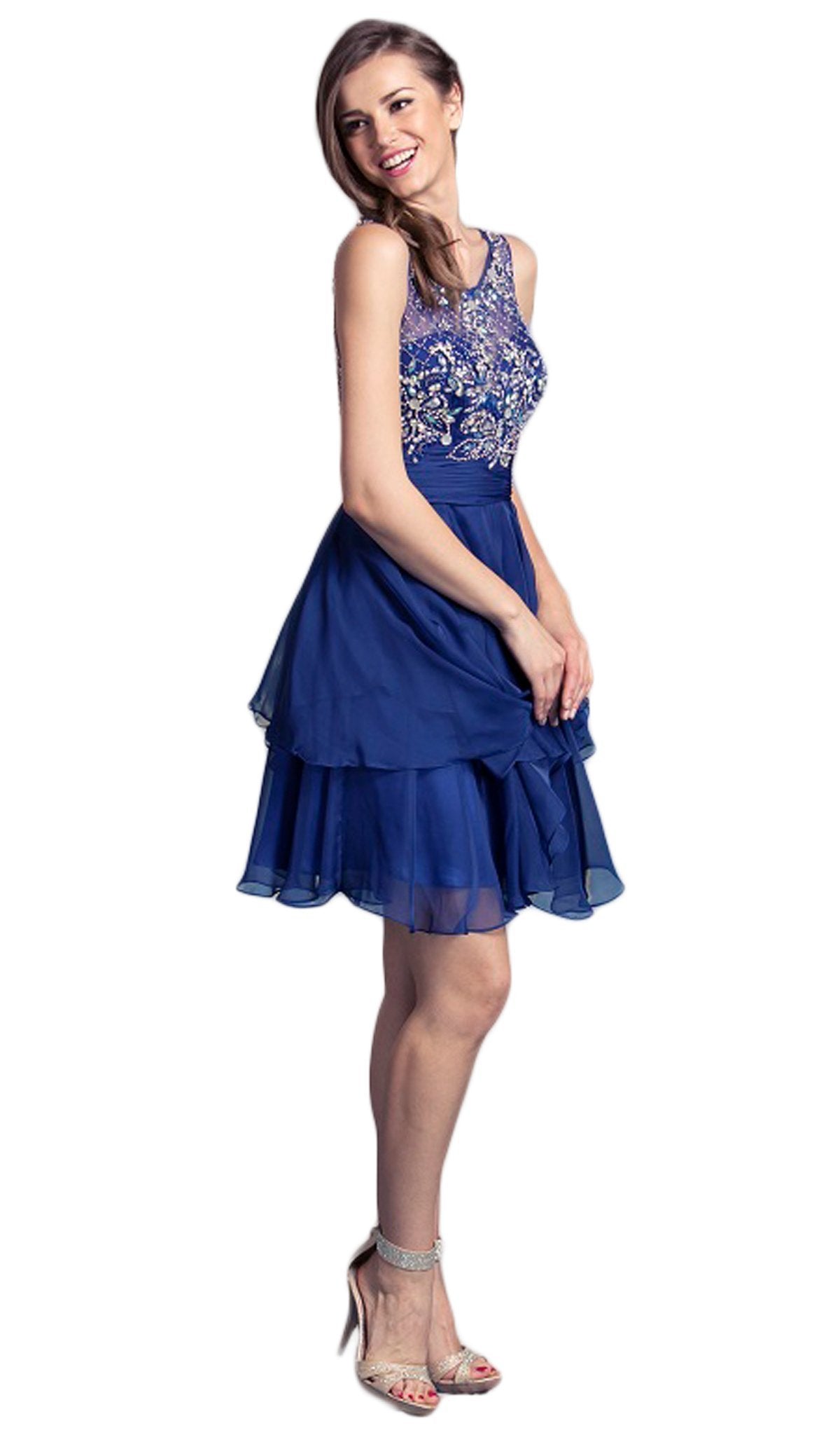 Dazzling Tiered A-line Homecoming Dress Dress