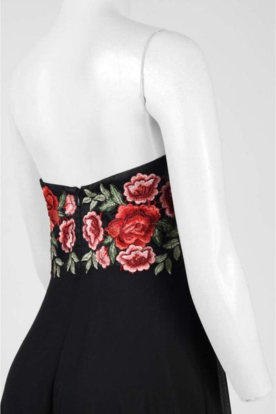Decode 1.8 - Embroidered Sweetheart Evening Dress 184068 - 1 Pc. Black in size 2 Available CCSALE 2 / Black
