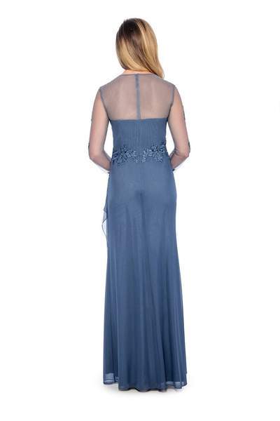 Decode 1.8 - Jersey Knit Dress with Floral Lace Applique 183577 - 1 pc Slate In Size 2 Available CCSALE 2 / Slate