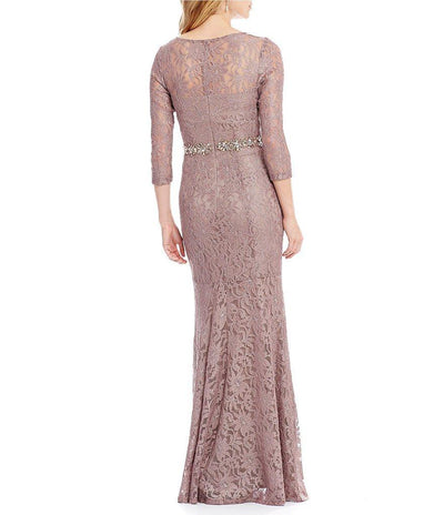 Decode 1.8 Long Sleeves Lace Evening Gown 184138 CCSALE 16 / Taupe
