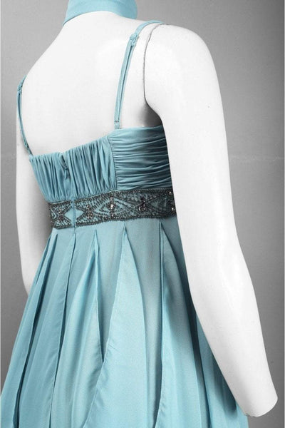 Decode 1.8 - Beaded Ruched A-line Dress 180404HP2 in Blue