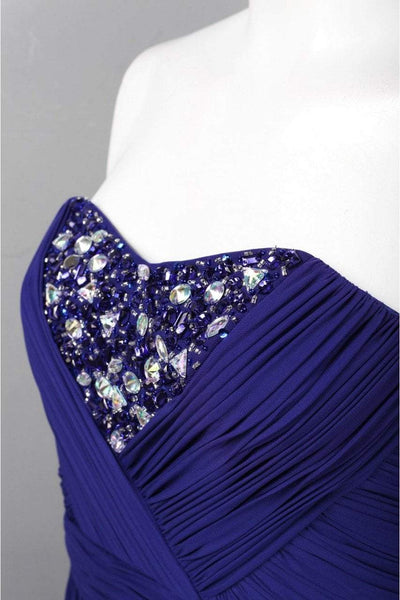 Decode 1.8 - 181935 Strapless Sweetheart Gemstone Detailed Gown in Purple