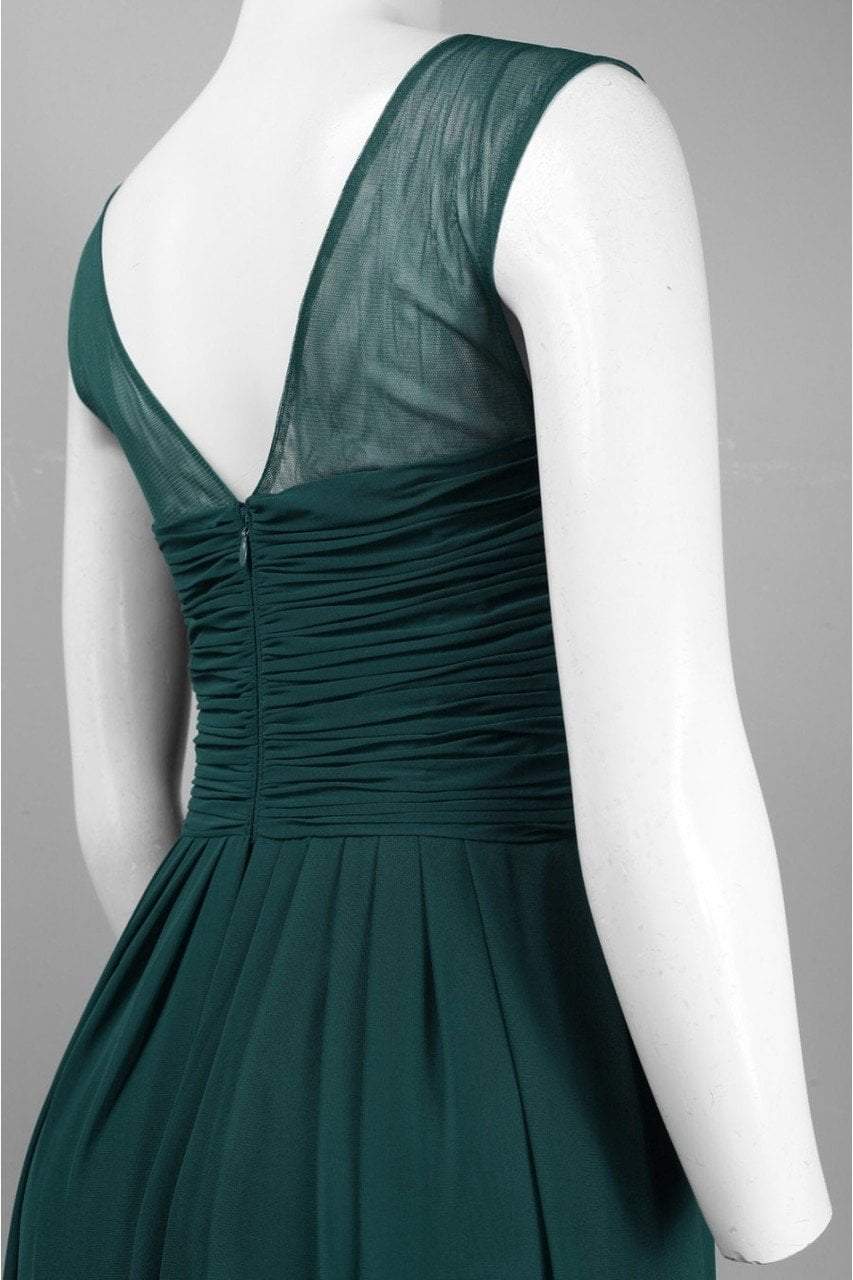 Decode 1.8 - Crystal Accented A-line Dress 182478 in Green and Gold