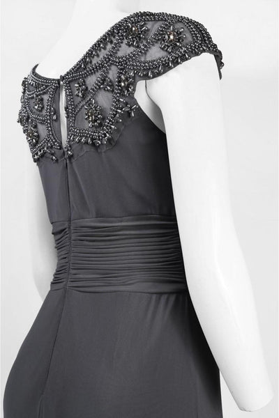 Decode 1.8 - Embellished Ruched Gown 182752SM in Gray