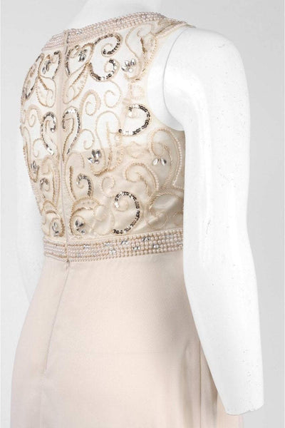 Decode 1.8 - Embellished Bodice A-Line Dress 182944W in Neutral