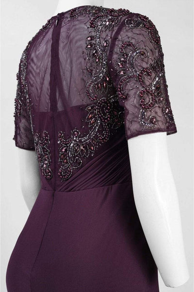 Decode 1.8 - Draped Jersey Dress 183213 in Purple