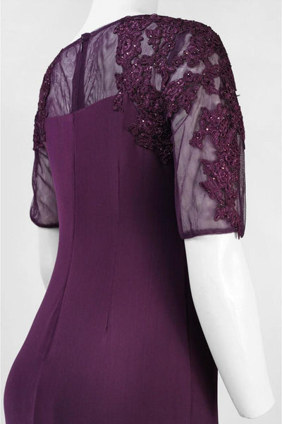Decode 1.8 - Embroidered Wrap Dress 183234 in Purple