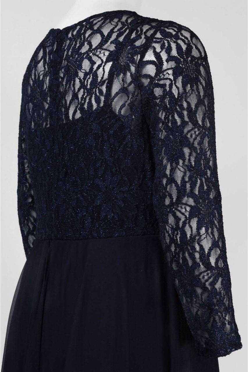 Decode 1.8 - 183818W Ornate Illusion Layered Dress in Blue