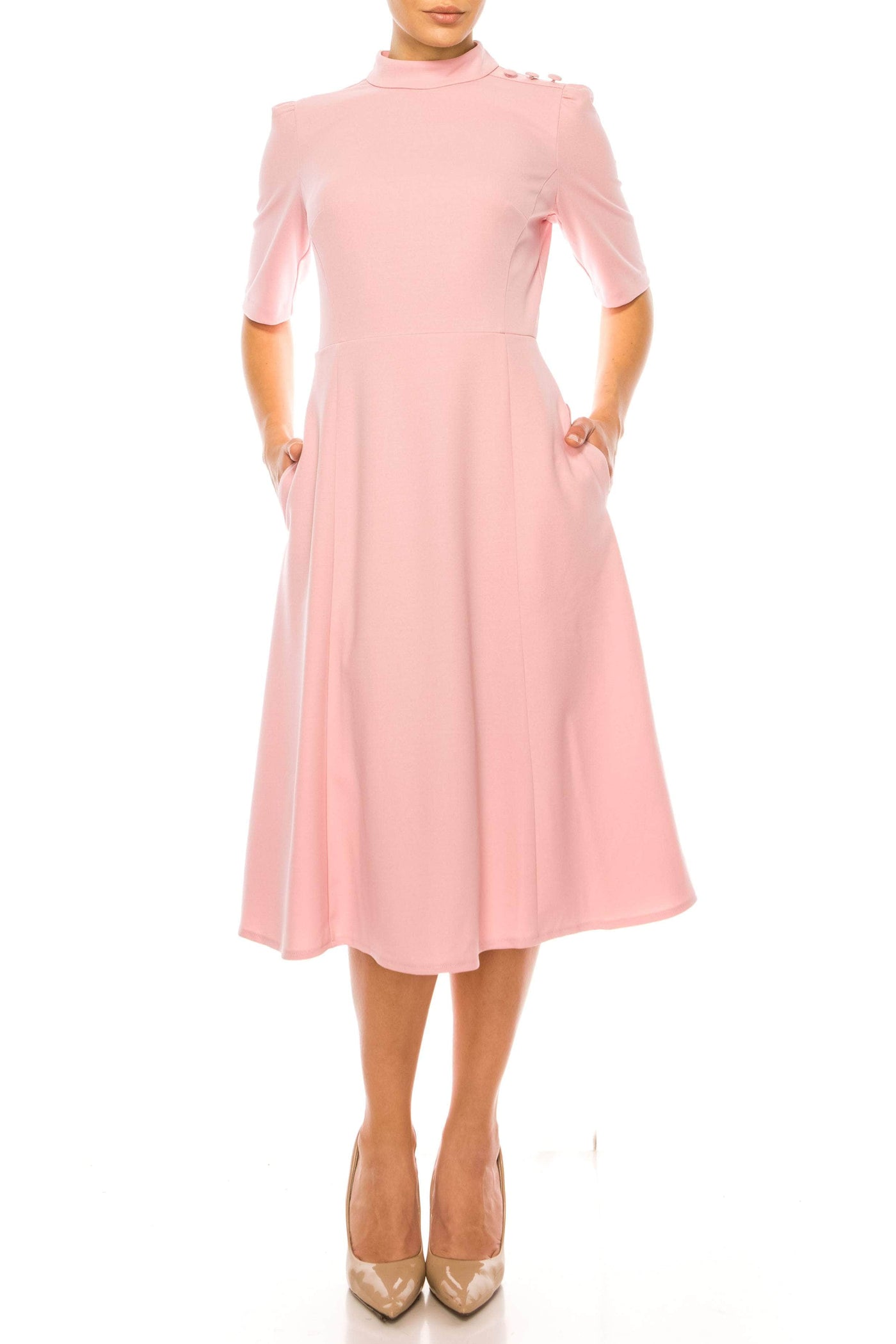 Donna Morgan D6953M - High Neck A-Line Dress Special Occasion Dresses