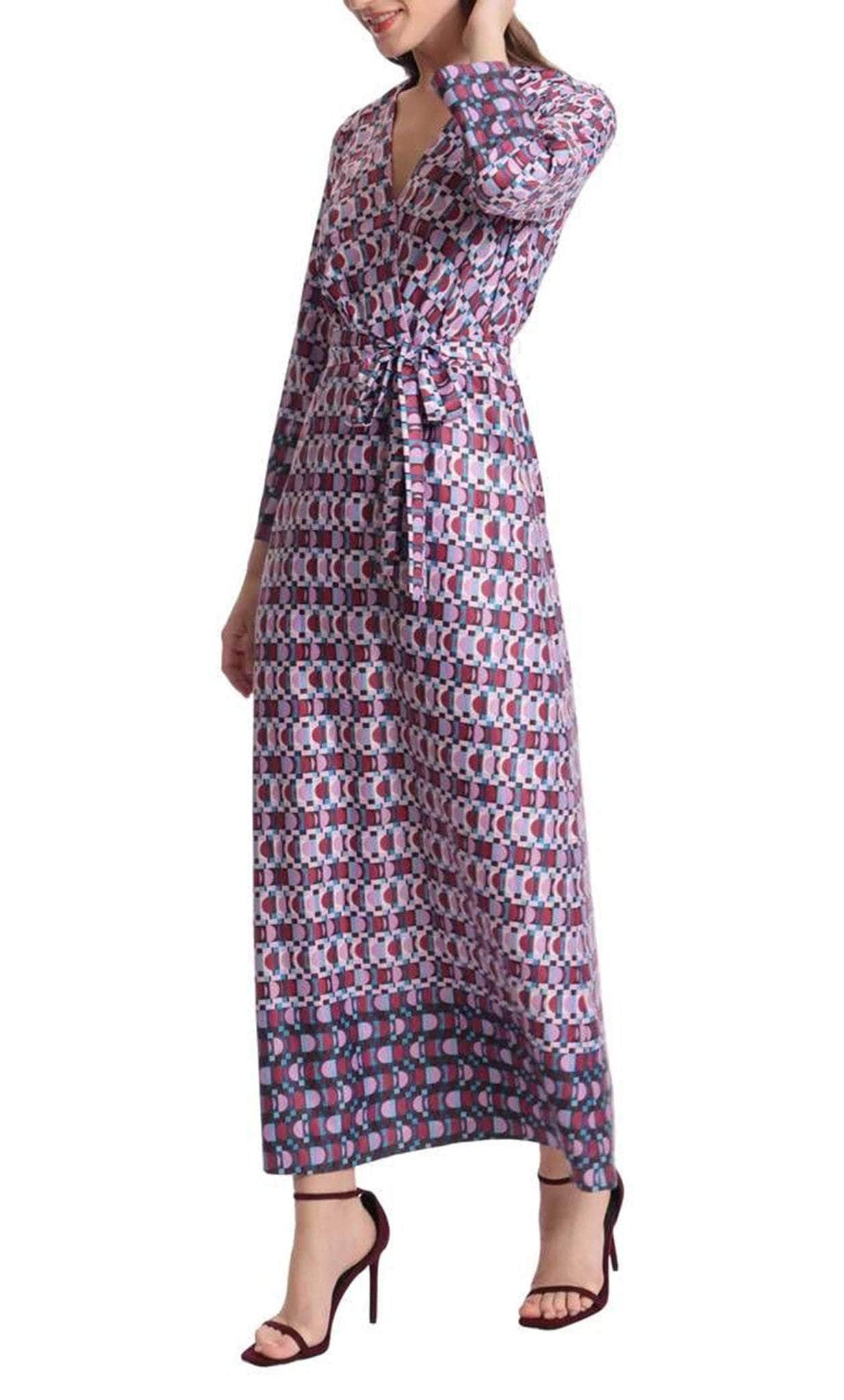 Donna Morgan D7907M - Long Sleeve Satin Evening Dress Winter Formals and Balls