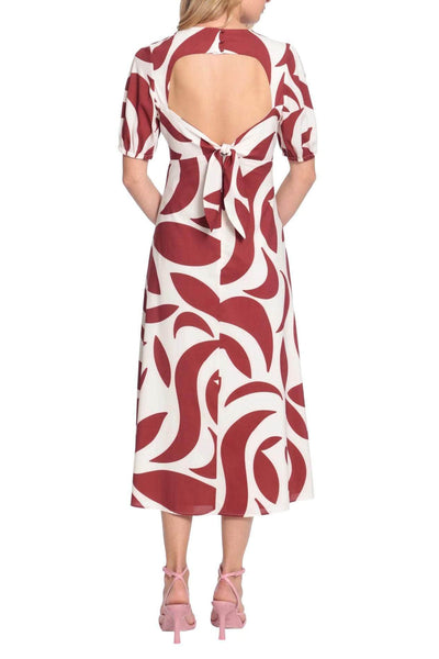Donna Morgan D8059M - Puff Sleeve Print Long Dress Special Occasion Dress