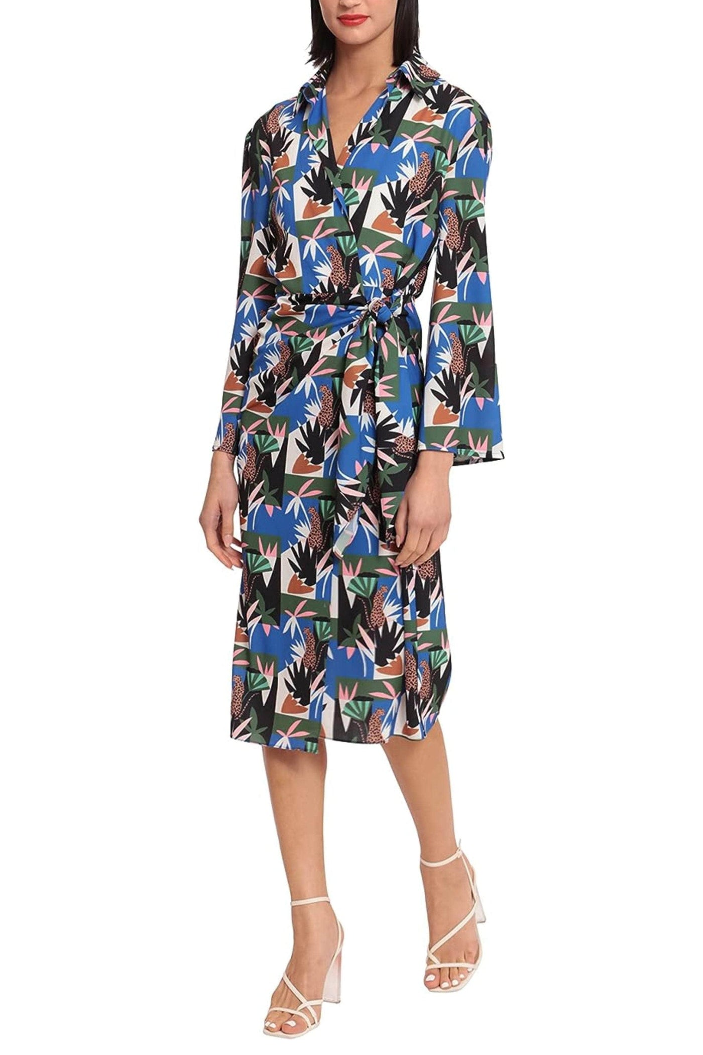 Donna Morgan D8248M - Jungle Print Long Sleeve Casual Dress Special Occasion Dresses