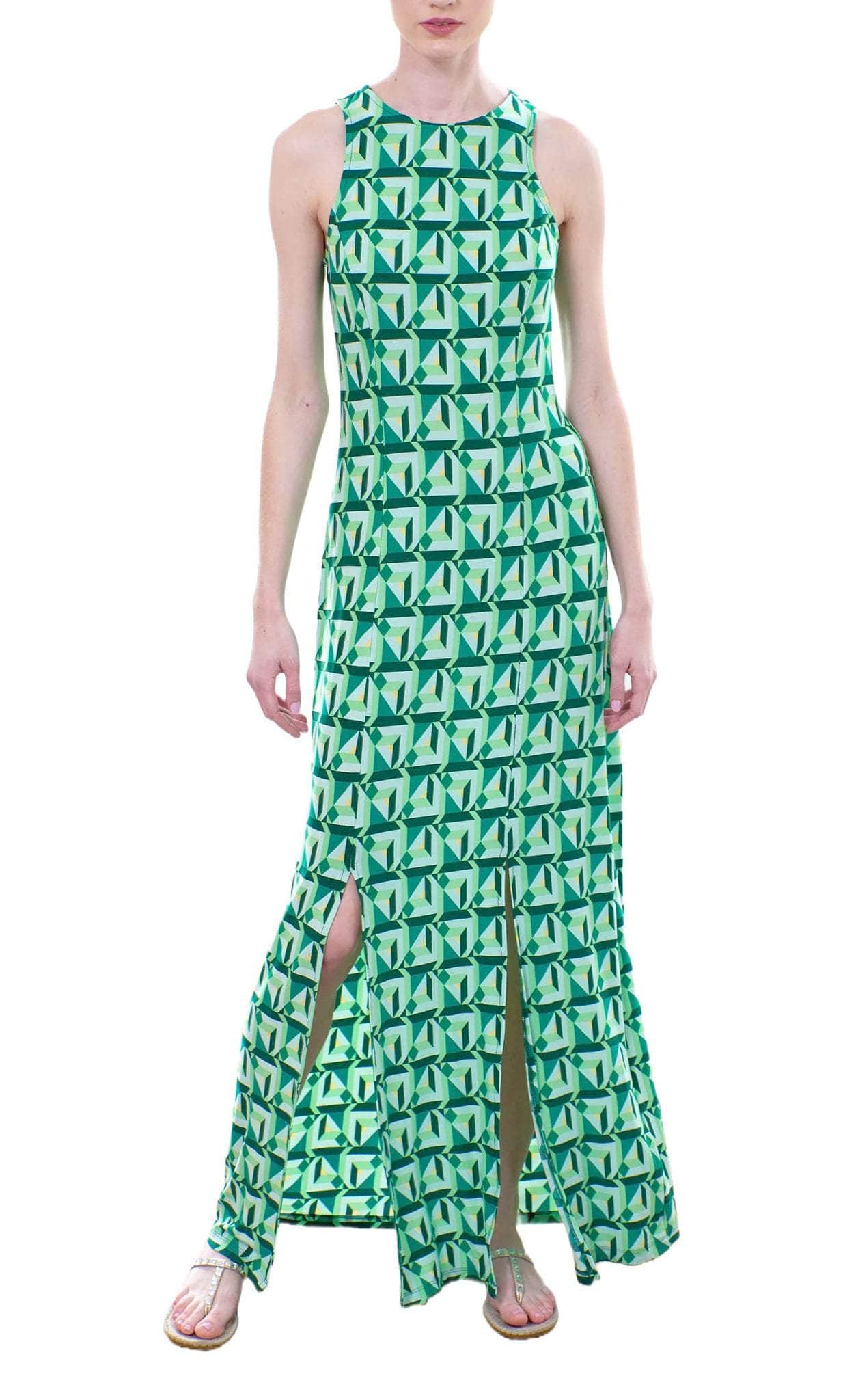 Donna Morgan DT040M - Sleeveless Print Long Dress Evening Dresses
