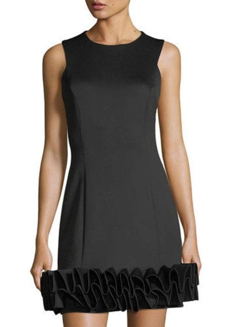 Donna Ricco - DR50182 Sleeveless Ruffle Hem Cocktail Dress in Black