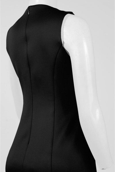 Donna Ricco - DR50182 Sleeveless Ruffle Hem Cocktail Dress in Black