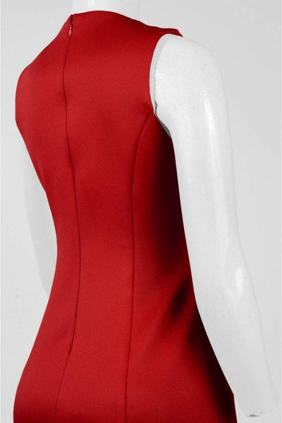 Donna Ricco - DR50182 Sleeveless Ruffle Hem Cocktail Dress in Black in Red