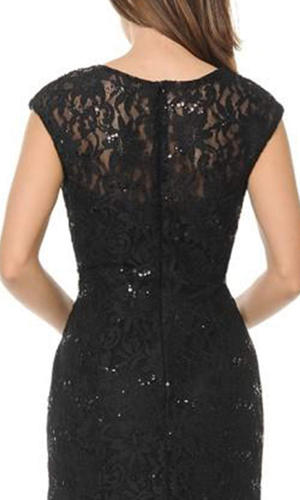 Lenovia - Floral Lace Scoop Evening Gown 5131 CCSALE M / Black