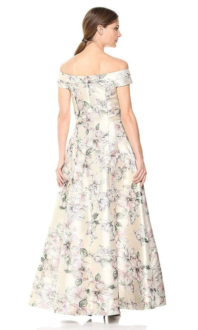 Eliza J Evening - EJ8M8107SC Off Shoulder Floral Printed Long Dress In Multi