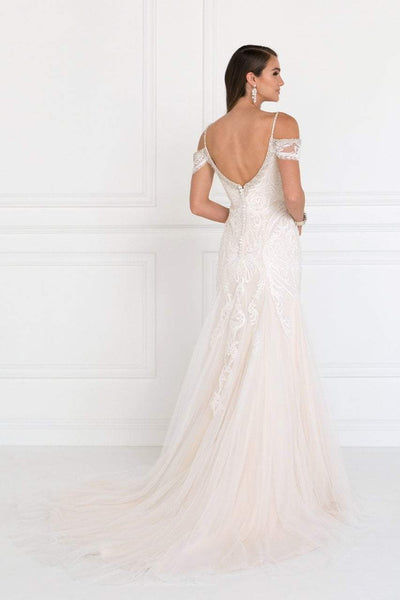 Elizabeth K Bridal - GL1513 Lace Appliqued Off Shoulder Straps Bridal Dress Bridal Dresses