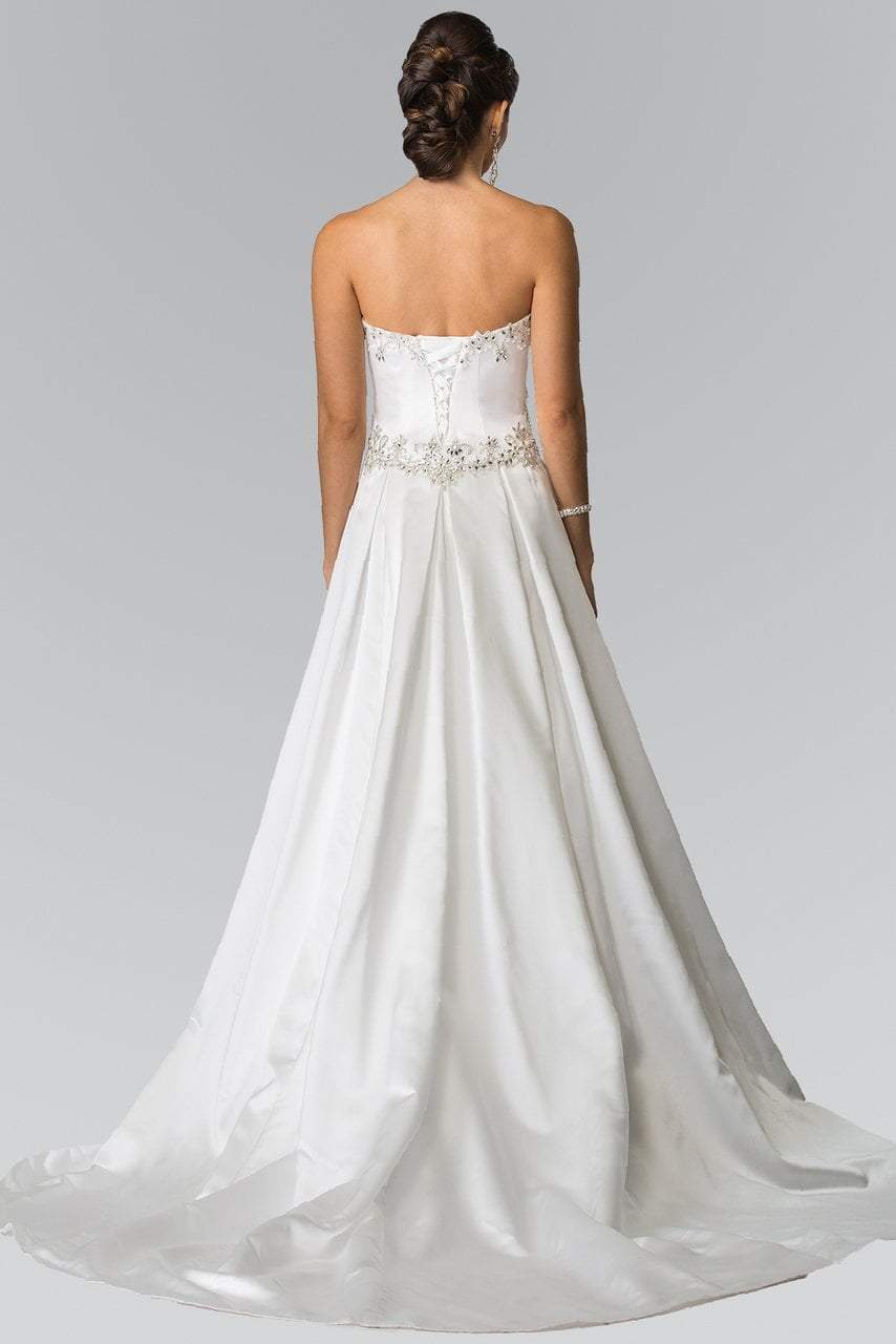 Elizabeth K Bridal - GL2201 Strapless Jewel Embellished Bridal Dress Special Occasion Dress