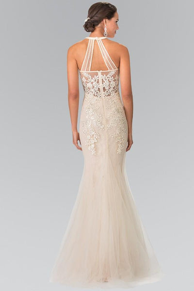 Elizabeth K Bridal - GL2243 Lace Halter Mermaid Gown Wedding Dresses