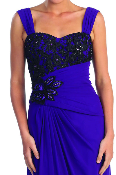 Elizabeth K - GL1004 Lace Embellished Sweetheart Chiffon Dress Special Occasion Dress