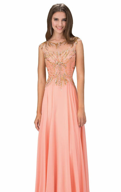Elizabeth K - GL1305 Embellished Sleeveless Long Dress Prom Dresses
