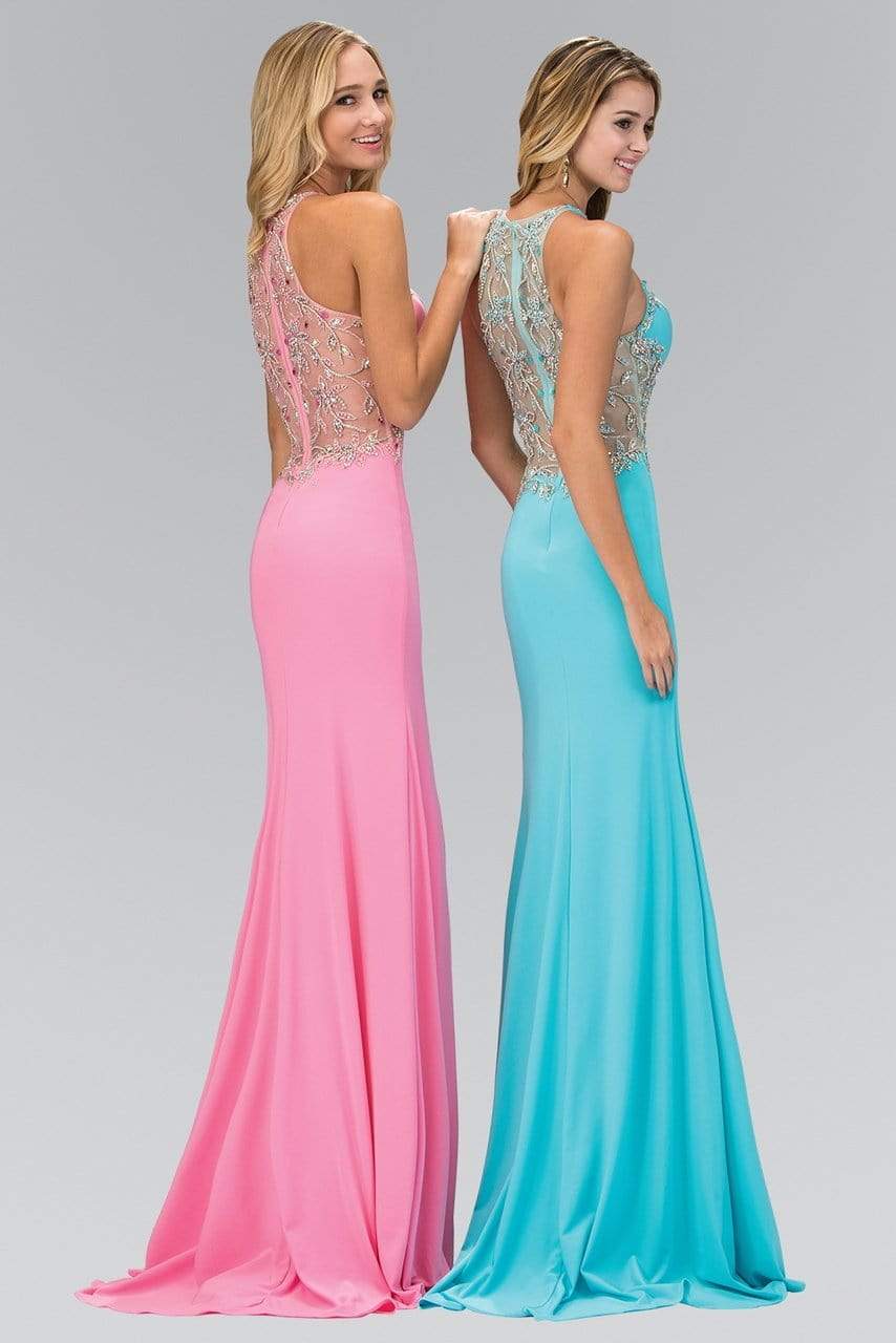 Elizabeth K - GL1324 Jeweled High Neck Jersey Gown Special Occasion Dress