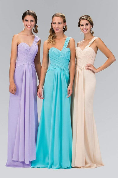 Elizabeth K - GL1390 Shirred One-Shoulder Sweetheart Gown Bridesmaid Dresses XS / Aqua