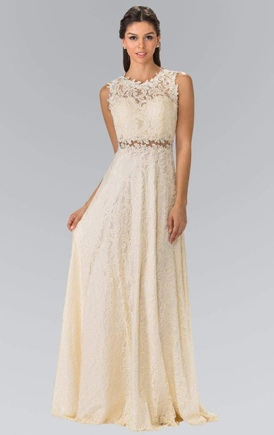 Elizabeth K - GL1460 Sleeveless Beaded Lace Long Dress Bridesmaid Dresses