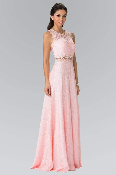 Elizabeth K - GL1460 Sleeveless Beaded Lace Long Dress Bridesmaid Dresses XS / Blush