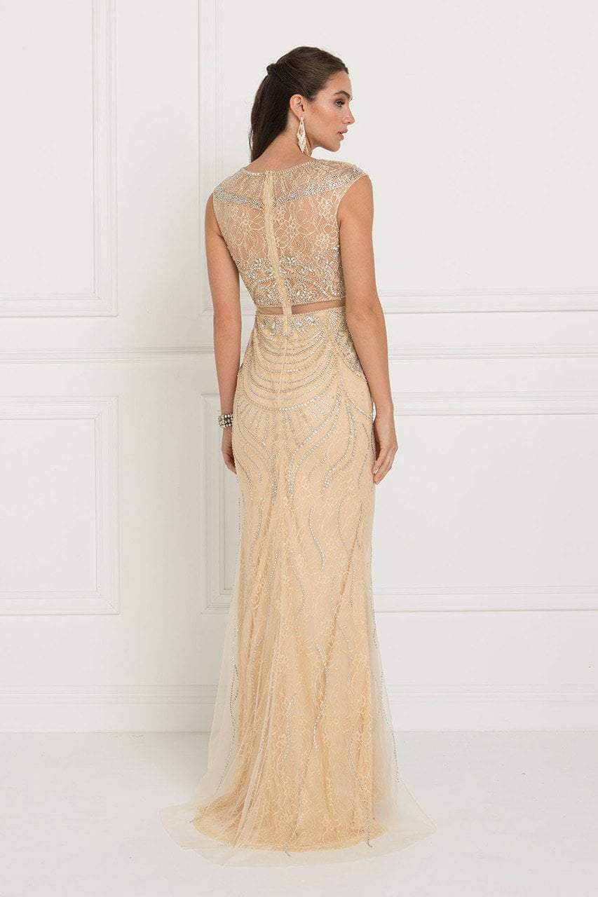 Elizabeth K - GL1503 Sheer Lace Embellished Evening Gown Special Occasion Dress