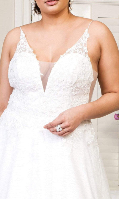Elizabeth K - GL1915 Spaghetti Straps Applique Bridal Gown Wedding Dresses