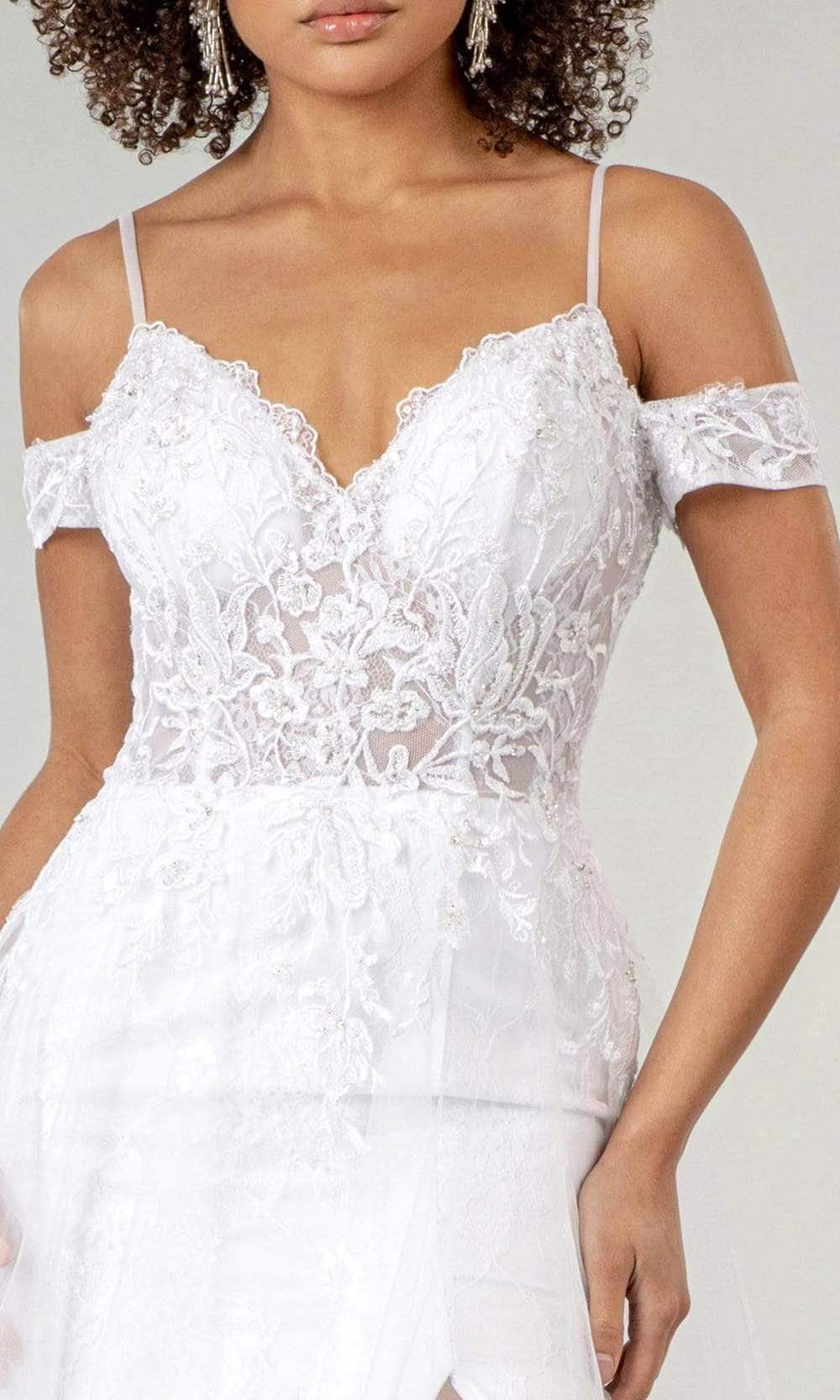 Elizabeth K - GL1946 Cold Shoulder Lace Bridal Dress Wedding Dresses