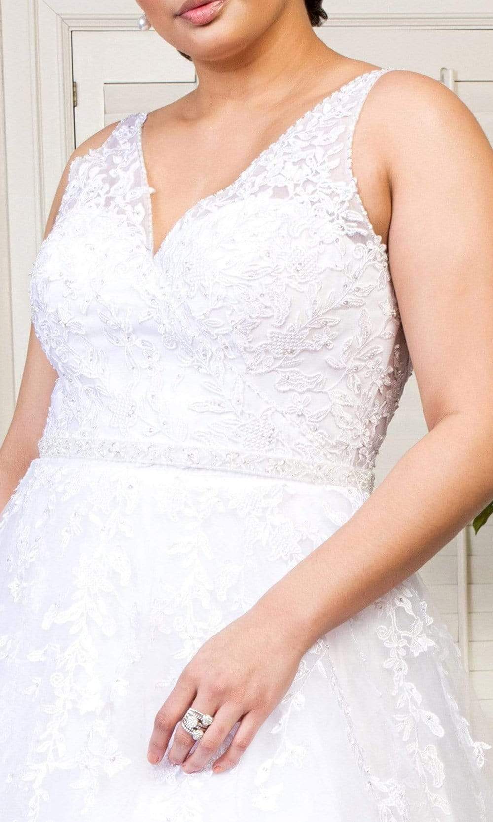 Elizabeth K - GL1949 V Neck Classic Bridal Gown Wedding Dresses