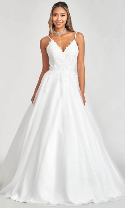 Elizabeth K GL1989 - Sleeveless V-neckline Ball Gown Quinceanera Dresses XS / White