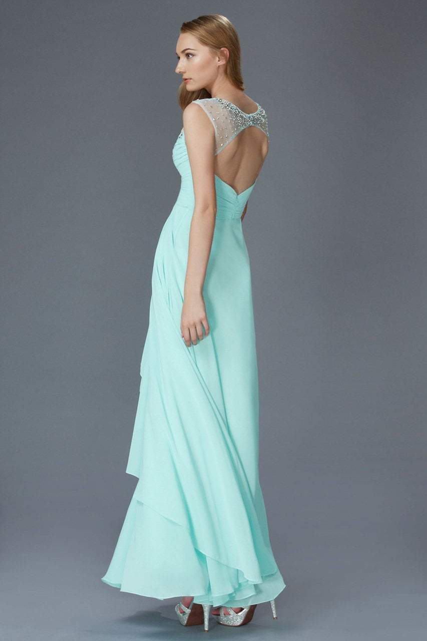 Elizabeth K - GL2023 Crystal Ornate A-Line Gown Special Occasion Dress XS / Blue