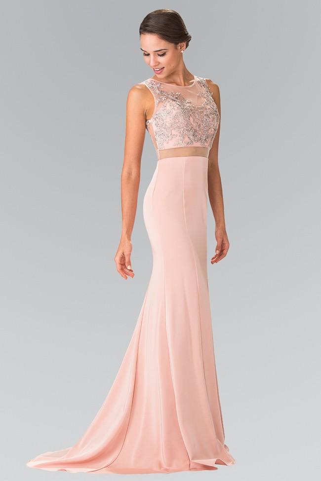 Elizabeth K - GL2247 Sleeveless Two Piece Long Dress Special Occasion Dress XS / D/Rose
