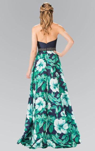 Elizabeth K - GL2302 Long Halter Floral Gown Special Occasion Dress