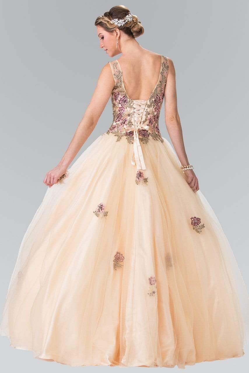 Elizabeth K - GL2346 Floral Embroidery Ballgown Special Occasion Dress