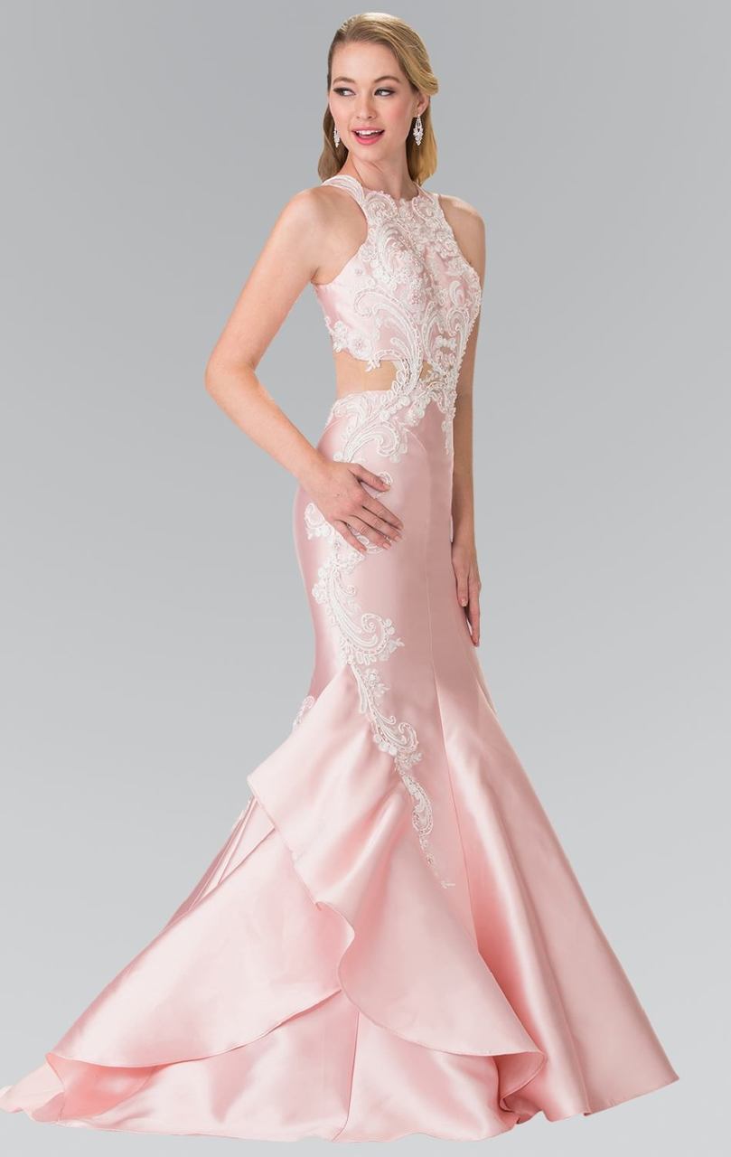 Elizabeth K - GL2356 Halter Ruffled Mermaid Gown Special Occasion Dress