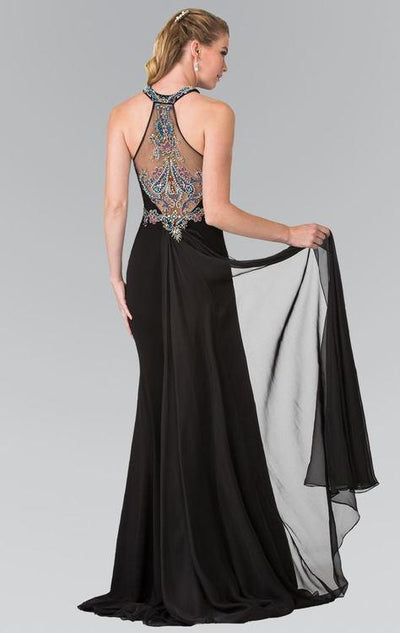Elizabeth K - GL2358 Beaded Halter Long Gown Special Occasion Dress