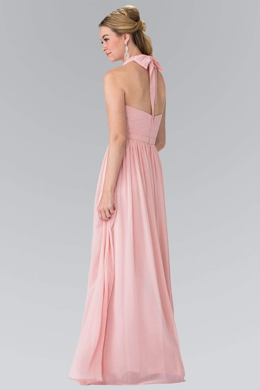 Elizabeth K - GL2362 Long Chiffon Halter Dress Bridesmaid Dresses