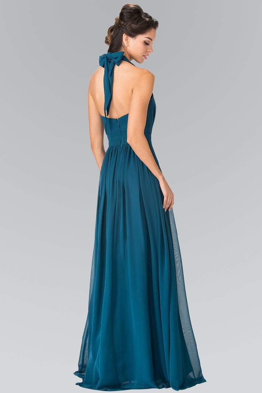 Elizabeth K - GL2362 Long Chiffon Halter Dress Bridesmaid Dresses