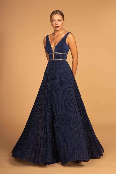 Elizabeth K GL2501 - Pleated Detail Sleeveless Prom Dress Prom Dresses L 