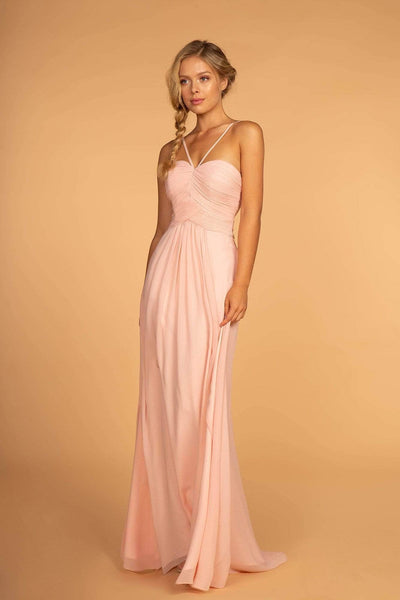 Elizabeth K GL2607 - Pleated Bodice A-Line Prom Dres Bridesmaid Dresses XS /Blush