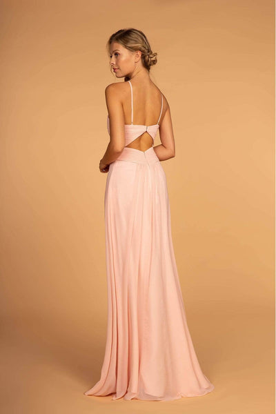 Elizabeth K GL2607 - Pleated Bodice A-Line Prom Dres Bridesmaid Dresses XS /Blush